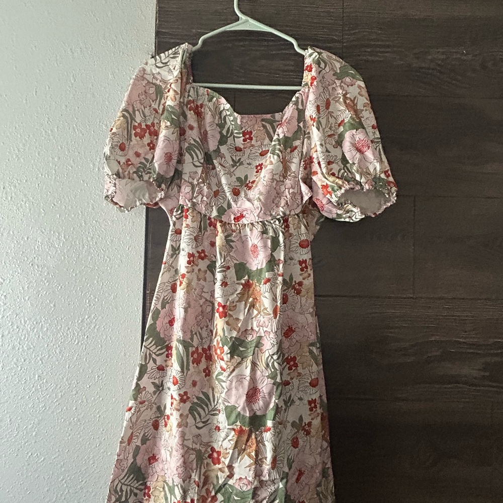 Floral Puff Sleeve Dress